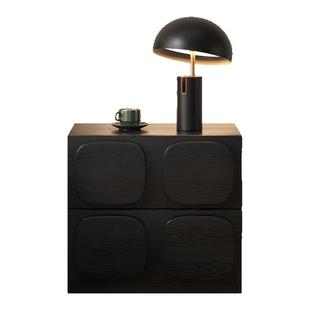 三梦大师床头柜全实木中古风家用卧室小众设计感床边收纳卡门柜子