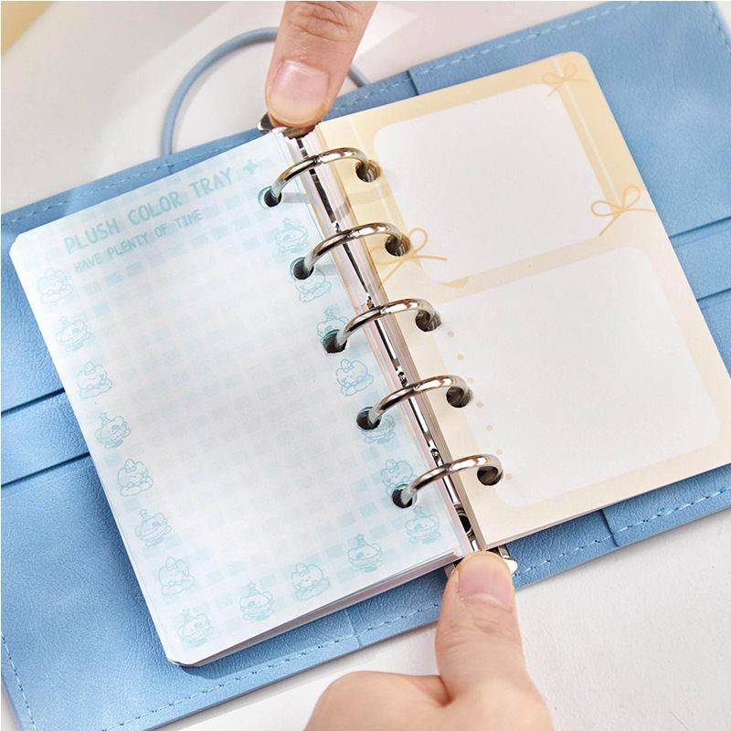 拾光M5活页手账本本色卡通贴纸图案毛绒手账DIY装饰打底装饰盘