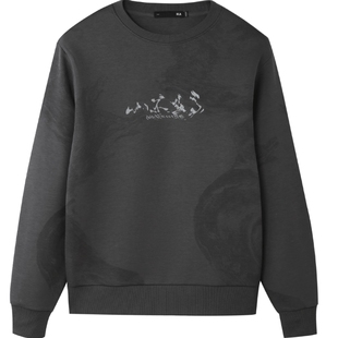 HLA/海澜之家曹骏同款卫衣25秋季新上海时装周山不在高系列上衣男