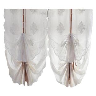 遮挡帘罗马帘阳台窗纱帘升降隔断帘客厅魔术贴气球帘扇形提拉窗帘