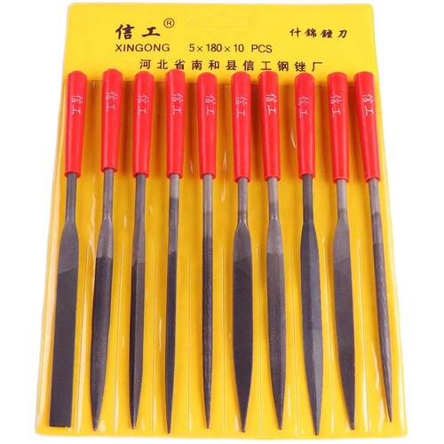 什锦锉刀套装钢锉迷你小挫刀三角圆整形小型木工搓刀金属打磨工具