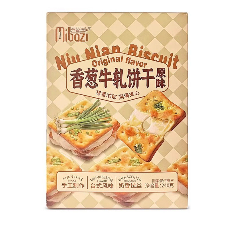 米芭滋香葱牛轧饼干原味奶香零食