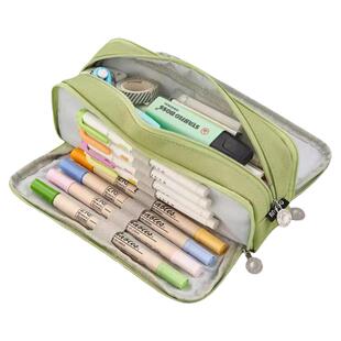 日系韩版初中生高中生少女多功能铅笔收纳袋简约大容量笔袋文具盒
