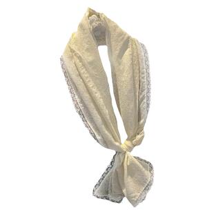 2026新款围巾女春夏百搭空调护颈披肩时尚围脖丝巾蕾丝花边纱巾