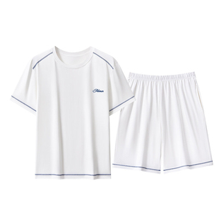 【纯棉】青少年睡衣男款夏季短袖短裤套装薄款休闲家居服可外穿