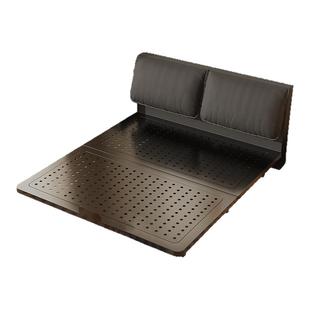 铁艺床悬浮床架钢架现代简约不锈钢床加粗加厚碳素钢洞洞板双人床