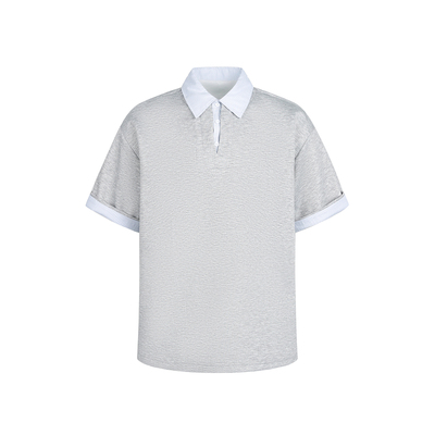 Dream made 假两件短袖polo衫男女夏季情侣衬衫领cleanfit半袖T恤