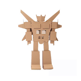幼儿园纸箱玩具纸板机甲手工纸箱机器人 diy拼装制作模型百变金刚