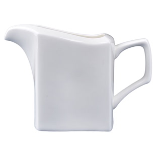 骨瓷奶缸酒店餐厅会所陶瓷异形咖啡用复古轻奢纯白公道杯浇汁杯