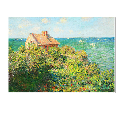 北欧简约风景油画布画芯壁画自粘