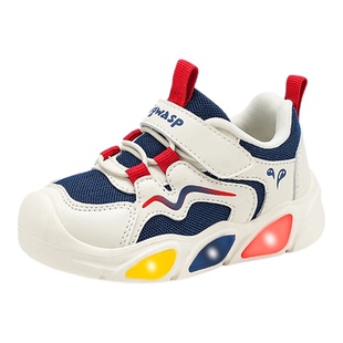 大黄蜂童鞋秋季新款男宝宝鞋子小童女宝运动鞋防滑软底儿童机能鞋