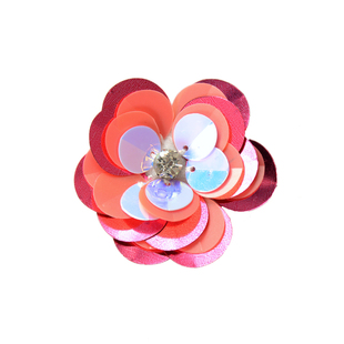 手工花彩色亮片珠片花布贴小号diy服装辅料鞋子包包装饰补丁手缝