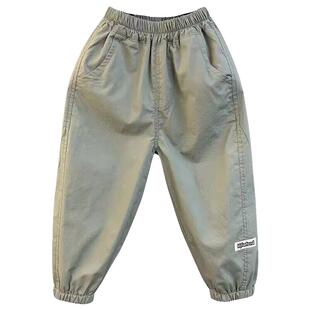 男童长裤2026新款洋气宝宝春秋装长裤子潮儿童酷帅纯棉休闲工装裤