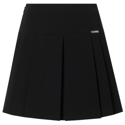 【进口三醋酸】La Koradior拉珂蒂半裙季黑色高腰a字百褶裙半身裙