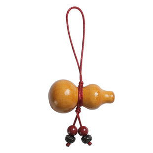 天然老桃木葫芦手机挂绳手工编织高档护身符男女朱砂手机链挂饰品保平安短款U盘防丢精致手机壳挂件钥匙吊坠