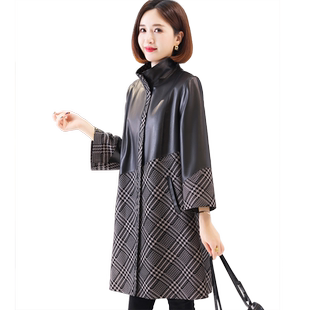 海宁真皮皮衣女2025秋冬新中长款显瘦时尚文艺头层绵羊皮外套大衣