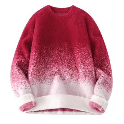 班尼路渐变圆领毛衣针织衫女秋冬