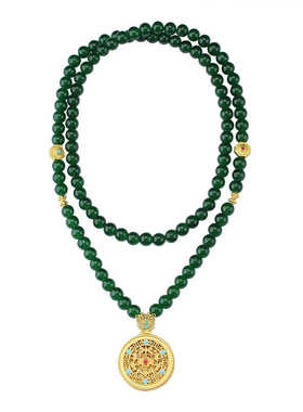 新中式复古汉服旗袍圆牌国风配饰