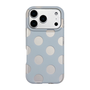 ins简约波点适用苹果17手机壳iphone17promax保护套16Pro硅胶15高级感14新款13全包防摔磨砂少女心日韩女软外