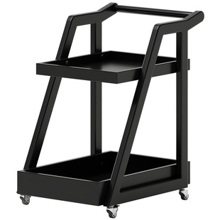 可移动茶几小推车实木置物架客厅零食书包收纳架子沙发边几侧边柜