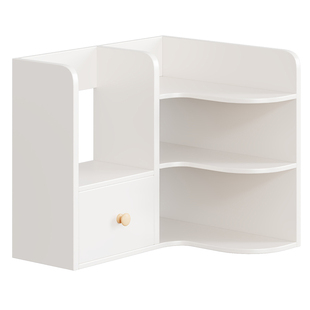 桌上书架置物办公桌小型整理柜家用宿舍书桌转角桌面实木收纳架子