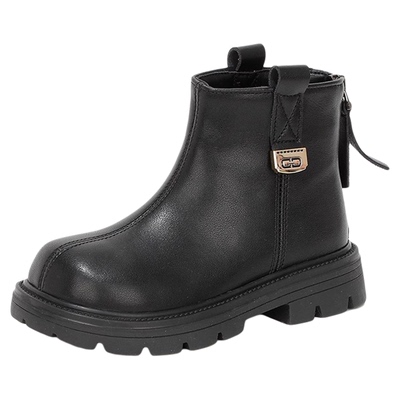 2025新款英伦风女童靴子皮靴