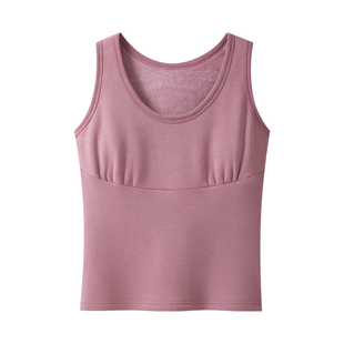 三枪新款女士秋冬弹力棉冬季女款防寒保暖背心加绒加厚发热内衣