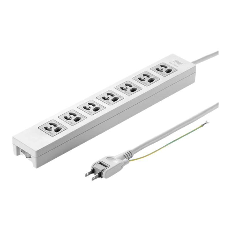【日本直邮】SANWA SUPPLY电源插座板3p/7港口2mTAP-F37-2ZSR插头