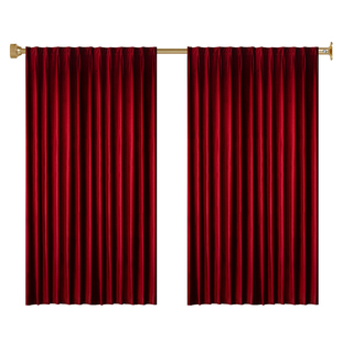 舞蹈室专用窗帘遮光绒布舞台幕布高级感背景试衣间红色高档全新款