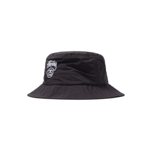 稀有Stussy stock logo bucket双标渔夫帽 经典盆帽遮阳帽
