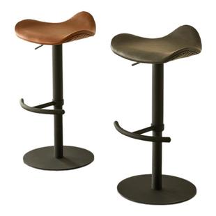 轻奢升降吧台椅简约吧椅家用岛台椅酒吧旋转高脚凳靠背椅子前台椅