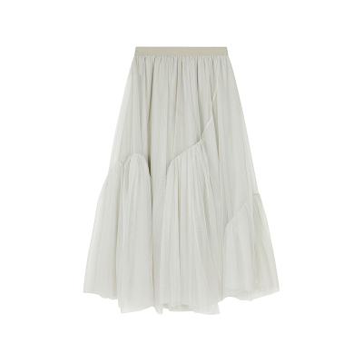 【商场同款】JNBY/江南布衣25夏新品半身裙女网纱宽松5P6D1575H