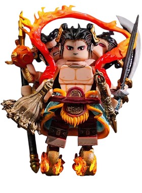 黑神话悟空哪吒超帅第三方小人仔人偶积木人三头六臂手办摆件模型