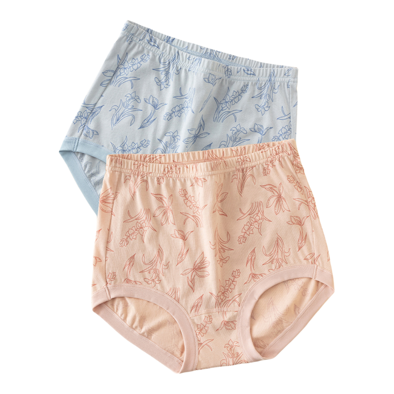 顶瓜瓜阳光棉彩棉底档妈妈内裤抑菌顶呱呱女士夏季薄款高腰三角裤