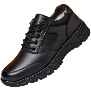 3515训练鞋男运动执勤皮鞋户外防滑耐磨羊毛保暖休闲真皮作训鞋子