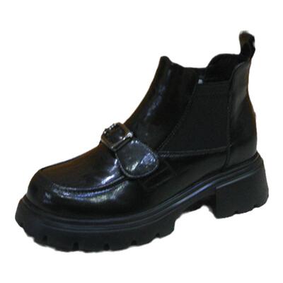 顿发冬季新款加绒马丁靴切尔西靴