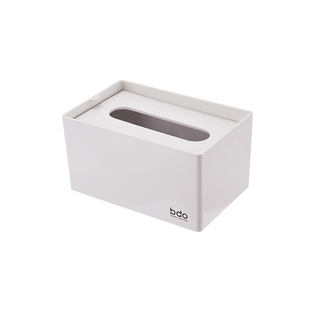 bdo客厅卧室家用纯白简约北欧风沉降式纸巾抽纸盒桌面茶几纸巾盒