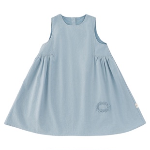 幼悠女童2026春季新款无袖莱赛尔连衣裙宽松透气儿童可爱背心长裙