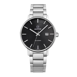 玛斯威顿手表薄款男商务休闲时尚简约全自动机械式男表光能手表男