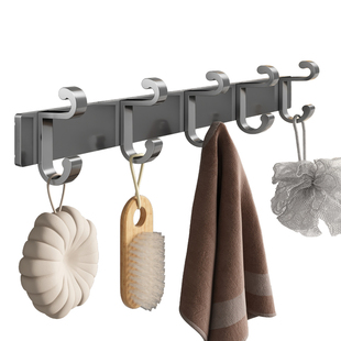 入户门后挂衣钩不伤衣挂钩免打孔一排浴室毛巾排钩衣柜衣帽挂衣架