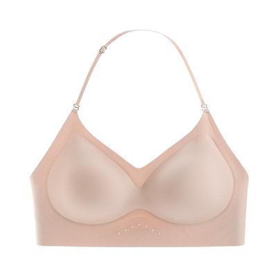 粉底液无痕内衣女夏薄款冰丝美背