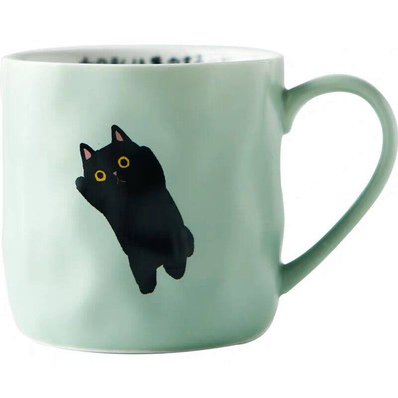 zakka日式猫咪陶瓷马克杯情侣