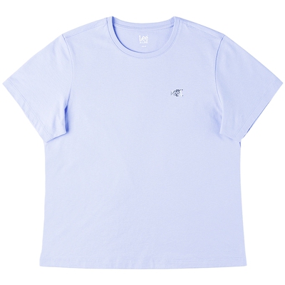 Lee26春夏新品标准版圆领箔印Logo图案女短袖T恤休闲LWT0121944LE