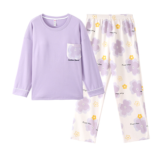 秋冬季保暖德绒长袖睡衣套装女加厚家居服大码春天加绒可外穿国风