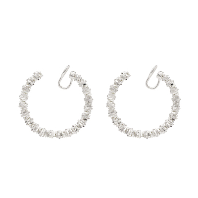 「碎银耳圈」超显气质！圈圈耳饰蚊香盘耳夹女无耳洞耳环耳钉轻奢