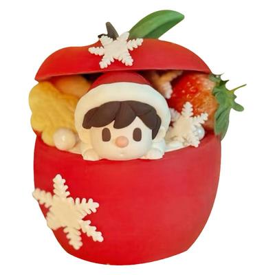 圣诞苹果模具开盖苹果硅胶磨具