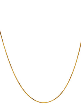 纯银镀金蛇骨链女复古项链高级感