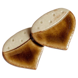 现货日本进口美浓烧陶器田园果蔬栗子柚柿萝卜南瓜绵羊筷箸筷子架