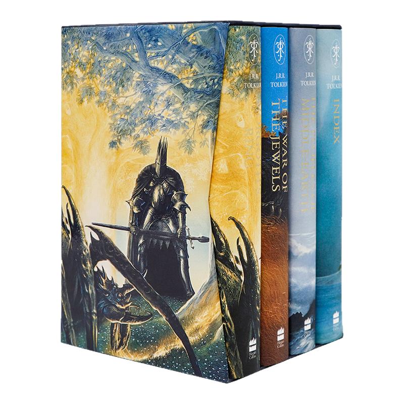 英文原版托尔金中土世界的历史四册精装 The History of Middle-earth 4 魔苟斯之戒 精灵宝钻争夺战 中洲的子民 中土索引 Tolkien