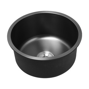 纳米圆形迷你水槽小单槽水吧台岛台304不锈钢厨房洗菜洗手盆台下